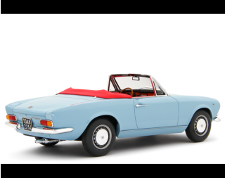 Fiat 124 Sport Spider AS (1438 cc.) 1968 Blu chiaro Laudoracing 1:18 Resinemodell (Türen, Motorhaube... nicht zu öffnen!)